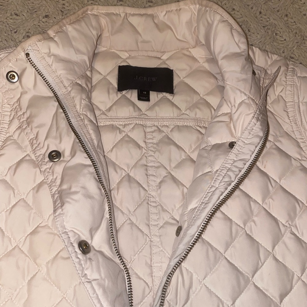 J. Crew Down Quilted Lightweight Jacket in Ivory - Picture 6 of 10